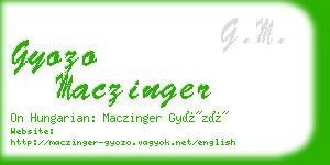 gyozo maczinger business card